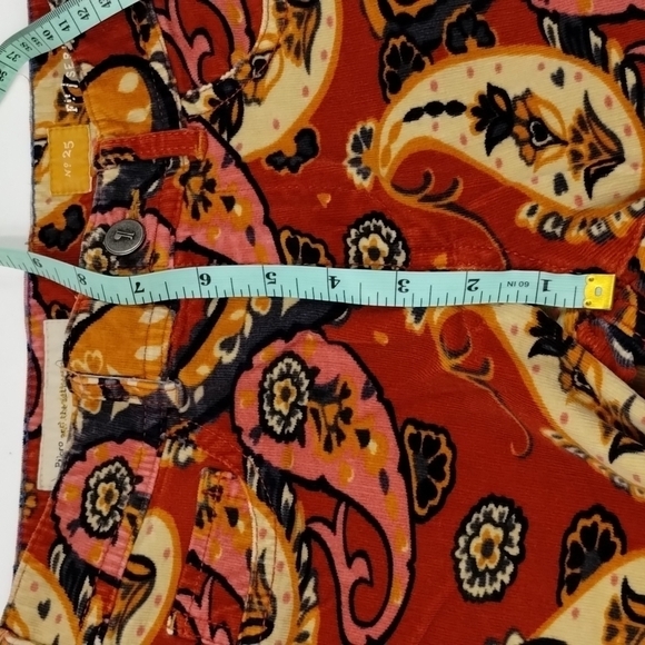 Anthropologie Pilcro & The Letterpress pants floral corduroy Size 25 Skinny - Picture 9 of 11